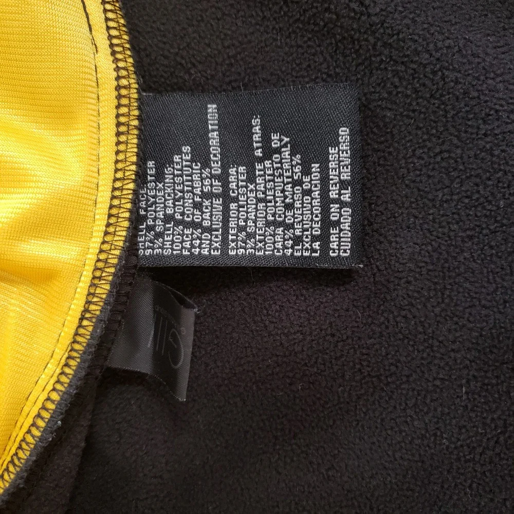 NFL Pittsburgh Steelers Jacket Mens Large Black Yellow Softshell Full Zip Logo